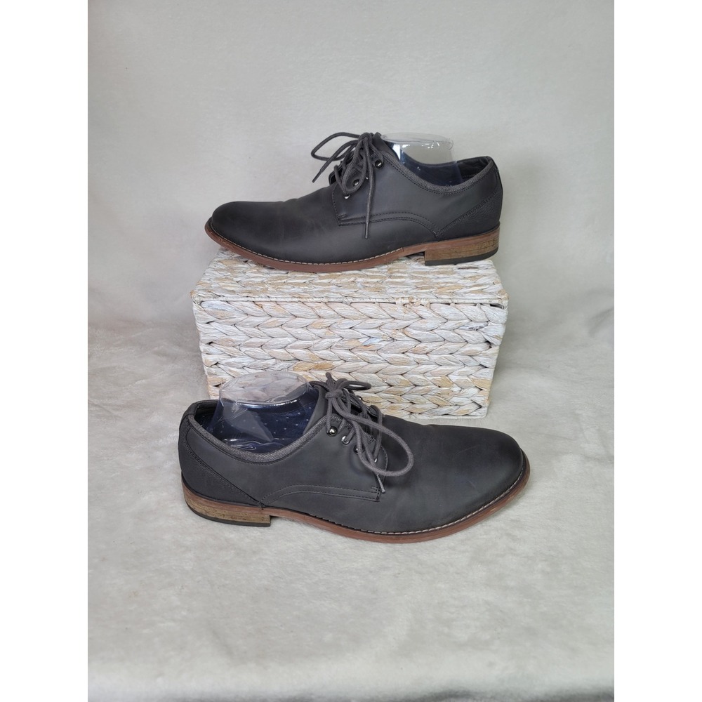 Hawker Rye Gray Matte Derby Dress Shoes Career Formal Office Lace Up Size 11.5